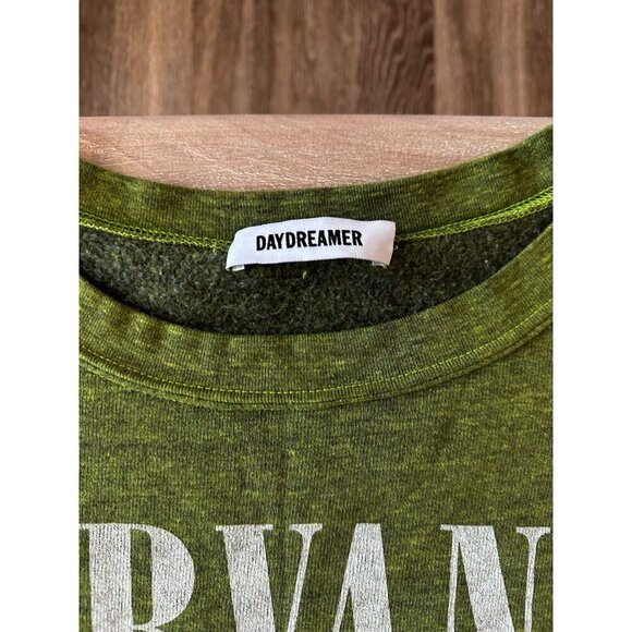 DAYDREAMER Nirvana in Utero Tour Oversized Sweatshirt Green Size Large - Picture 4 of 9